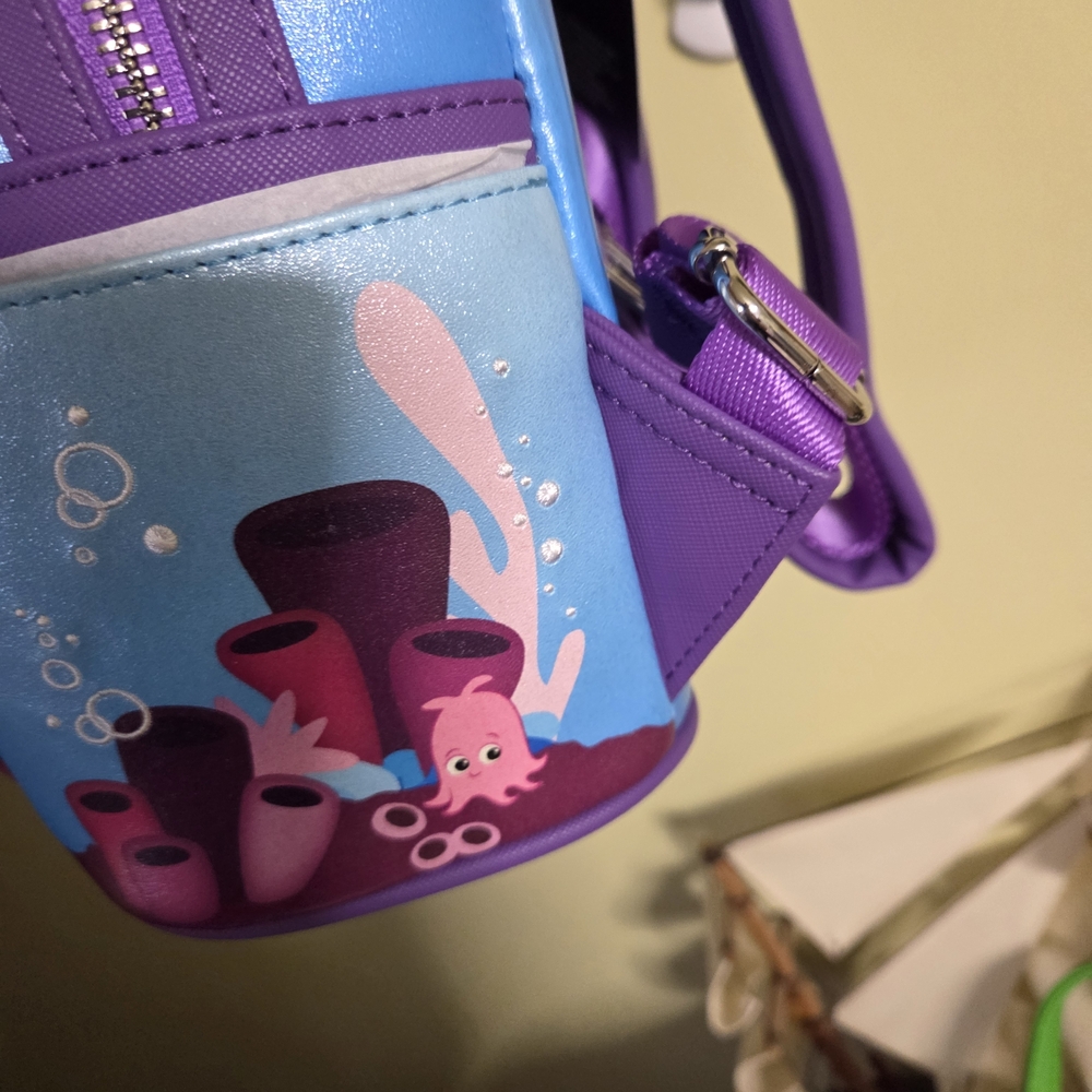 Loungefly Pixar Blue and Pink Backpack - Picture 3 of 4